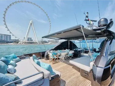 Sunseeker 108ft (Jacuzzi) Yacht Rental Dubai view 7